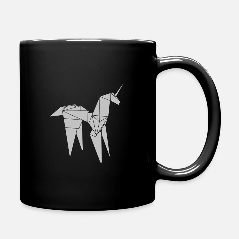 Origami Unicorn - Blade Runner - Full Colour Mug - black
