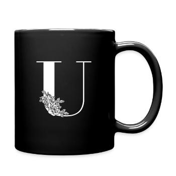 Letter U - Full Colour Mug - black - Right