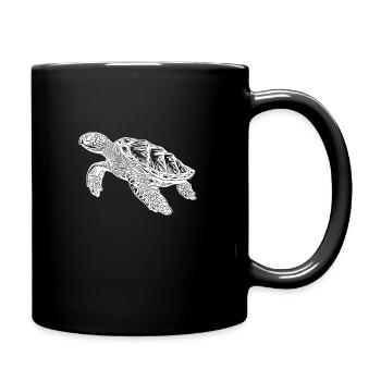 Elegant Swimming Turtles for Divers - Full Colour Mug - black - Right