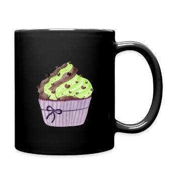 Cupcake à la pistache et au chocolat - Mug uni - noir - Droite