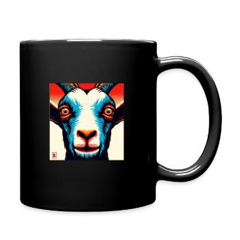 Goat Stare - Full Colour Mug - black - Right