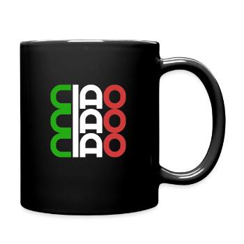 Ciao Italien Flagge - Tasse einfarbig - Schwarz - Rechts
