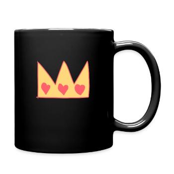 Crown Symbol King Hearts Love - Full Colour Mug - black - Right
