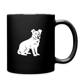 Silhouette de chien corgi - Mug uni - noir - Droite