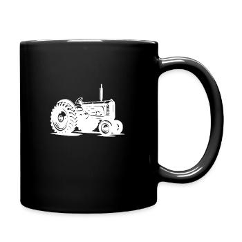 tracteur de terrain tracteur de machines agricoles vintage tracteur - Mug uni - noir - Droite
