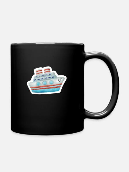 Boot - Tasse einfarbig - Schwarz