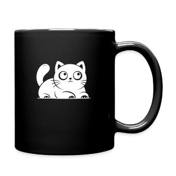 Dessin de chats chats chanceux mignons - Mug uni - noir - Droite