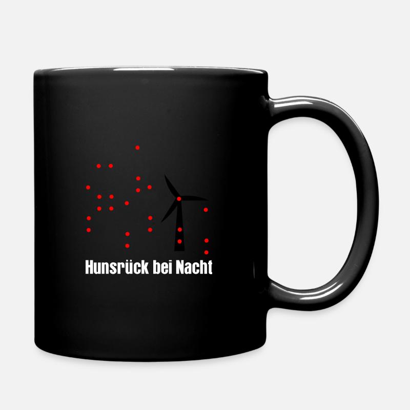 Hunsrück bei Nacht - Tasse einfarbig - Schwarz