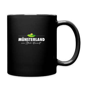 Münsterland - ein Stück Heimat - Tasse einfarbig - Schwarz - Rechts