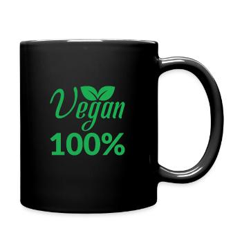 Vegan 100% - Mug uni - noir - Droite