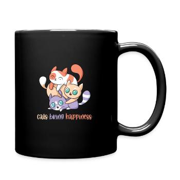 Cats Bring Happiness Cat Owner Cat Lover Training - Tasse einfarbig - Schwarz - Rechts
