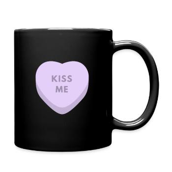 Embrasse-moi le cœur - Mug uni - noir - Droite