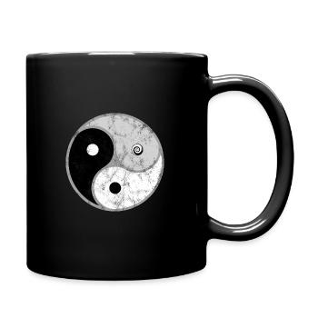 Dreifaches Yin Yang, Gankyil, Tao, Zen Buddhismus - Tasse einfarbig - Schwarz - Rechts