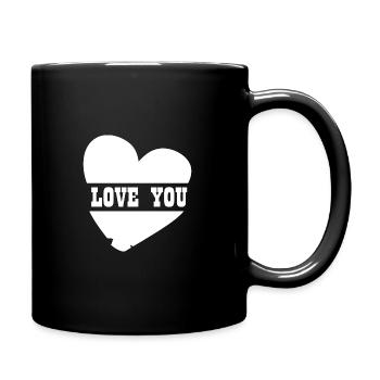 LOVE YOU - Full Colour Mug - black - Right