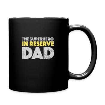 Le super-héros en réserve papa - Mug uni - noir - Droite
