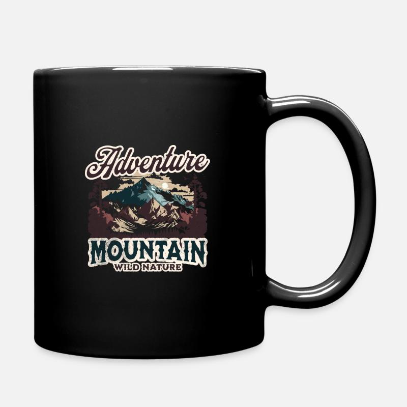 Adventure Mountain Wild Nature - Tasse einfarbig - Schwarz