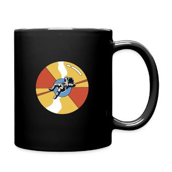 Astronaut - Tasse einfarbig - Schwarz - Rechts