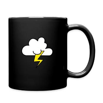 Lightning cloud thunderstorm - Full Colour Mug - black - Right