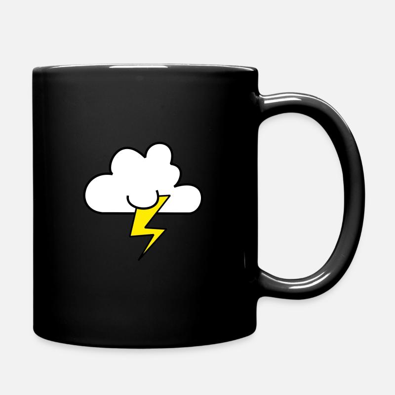 Lightning cloud thunderstorm - Full Colour Mug - black