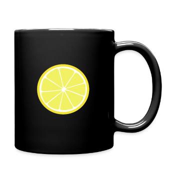 lemon slice - Full Colour Mug - black - Right