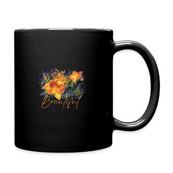 Fleurs Beautiful Kali - Mug uni - noir - Droite
