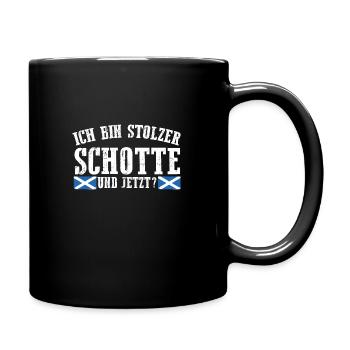 Schotten Schottisch Schottland - Tasse einfarbig - Schwarz - Rechts