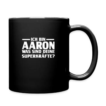 First name Aaron - Full Colour Mug - black - Right