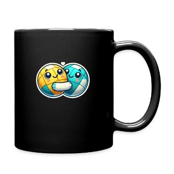 Hanball Liebe - Tasse einfarbig - Schwarz - Rechts