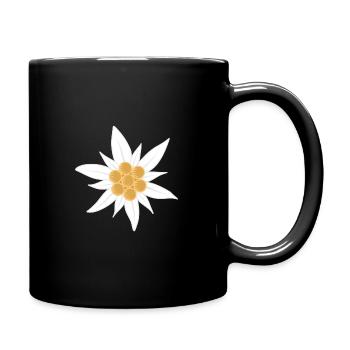edelweiss flower - Full Colour Mug - black - Right