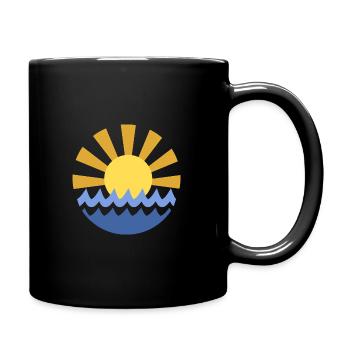 Sun Wave Water Sea Icon - Full Colour Mug - black - Right