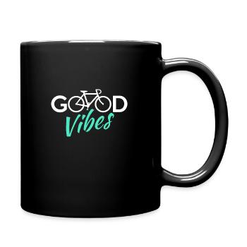 GOOD VIBES Fahrrad Bicycle - Tasse einfarbig - Schwarz - Rechts