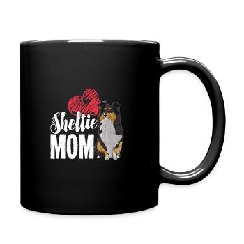 Sheltie Mom Gift for a Proud - Full Colour Mug - black - Right