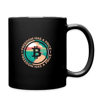 Freedom Has A Price Crypto Bitcoin Shirt Gift - Full Colour Mug - black - Right