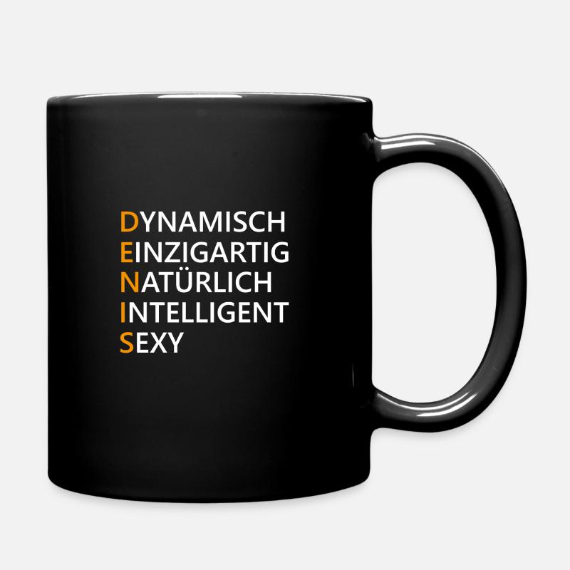Denis Name Geschenk - Tasse einfarbig - Schwarz