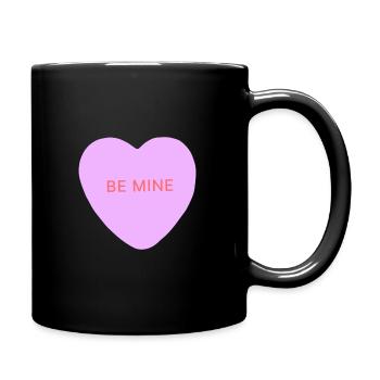 Be Mine Love Heart - Full Colour Mug - black - Right