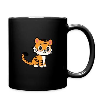 Moam le tigre - Mug uni - noir - Droite