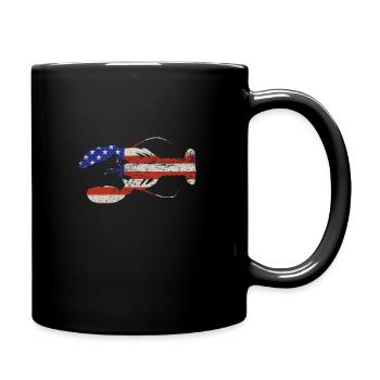 Flusskrebs Crawfish Hummer Vintage Seafood Sprüche - Tasse einfarbig - Schwarz - Rechts