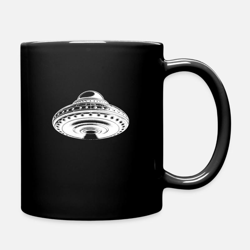 Floating Flying Unusual Saucer - Full Colour Mug - black