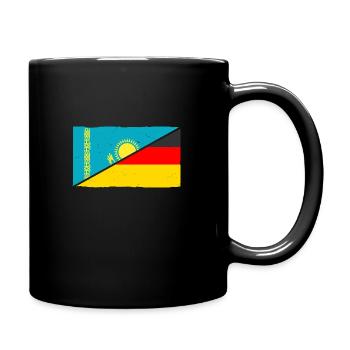 Kasachen Deutschland Kasachstan - Tasse einfarbig - Schwarz - Rechts
