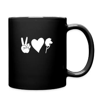 Steckenpferd Hobby Horsing - Tasse einfarbig - Schwarz - Rechts