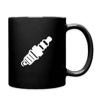 Spark plug white - Full Colour Mug - black - Right