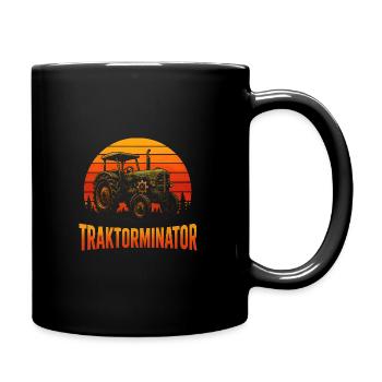 Conception amusante d’agriculteur et de tracteur - Mug uni - noir - Droite