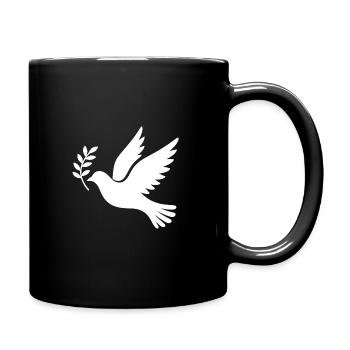Friedenstaube  - Tasse einfarbig - Schwarz - Rechts