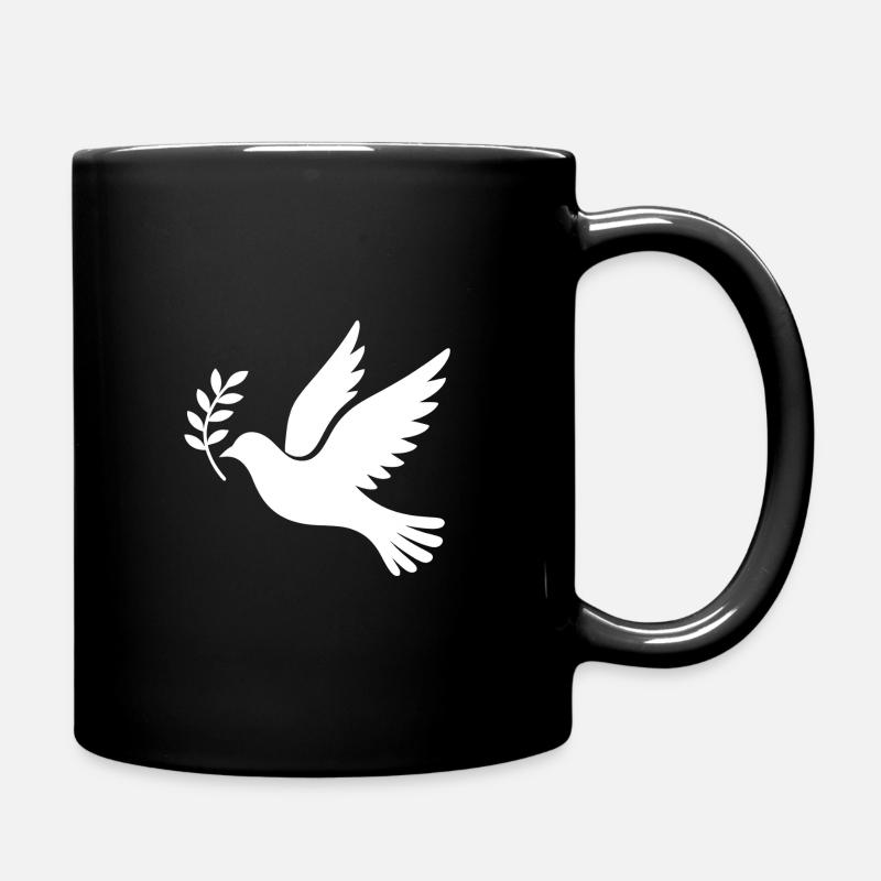 Friedenstaube  - Tasse einfarbig - Schwarz