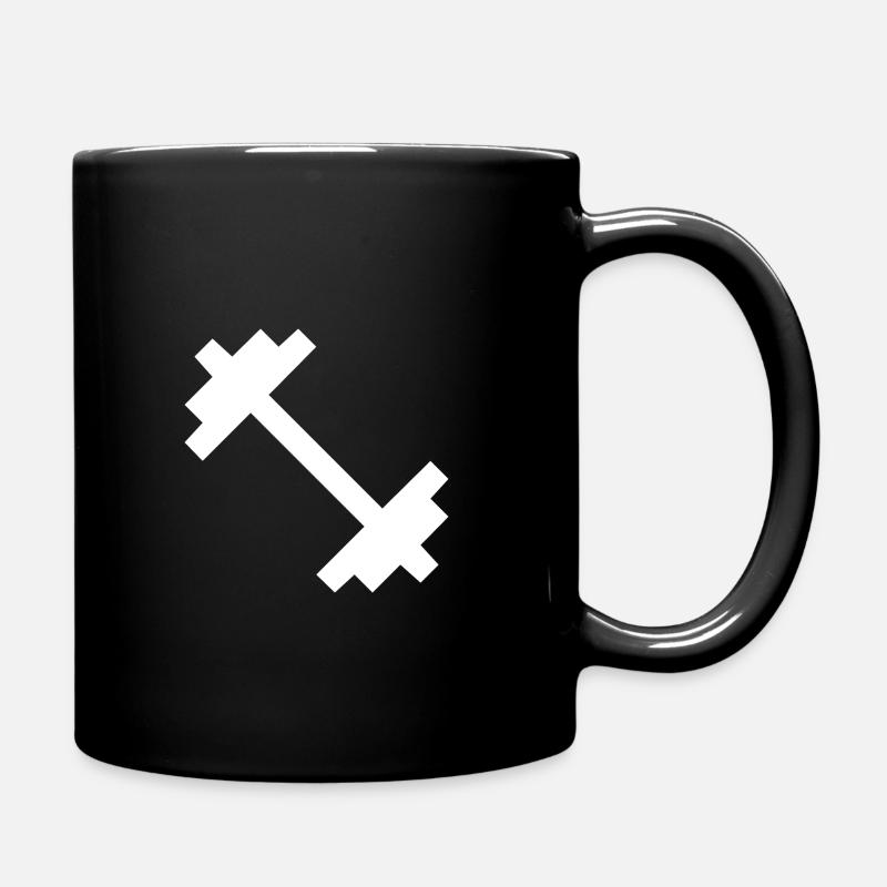 Haltère | Blanc | Idée de cadeau - Mug uni - noir