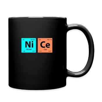Periodensystem NICE - Tasse einfarbig - Schwarz - Rechts