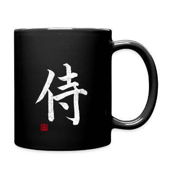 Samurai Kangi schrieb japanische Kampfkünste - Tasse einfarbig - Schwarz - Rechts