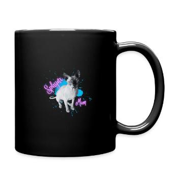 Sphynx Mom - Tasse einfarbig - Schwarz - Rechts