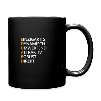 Eduard Name Geschenk - Tasse einfarbig - Schwarz - Rechts