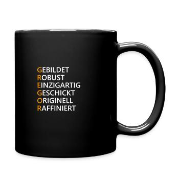 Gregor Name Geschenk - Tasse einfarbig - Schwarz - Rechts